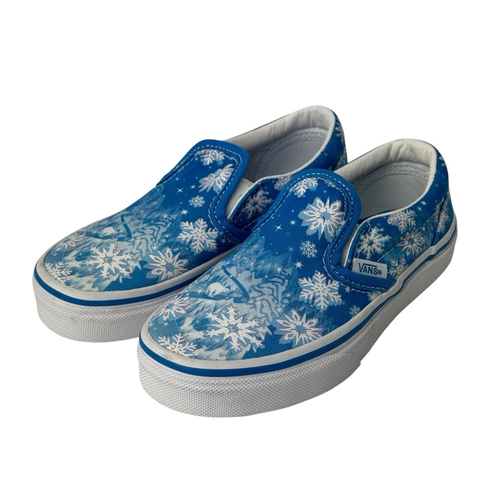Vans Low Snowflakes Blue Girl Shoes 11.5